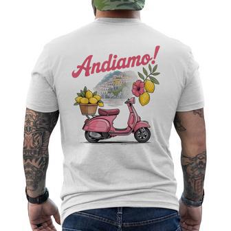 Italian Adventure Andiamo Scooter Lemons Positano Souvenir Men's T-shirt Back Print - Thegiftio UK