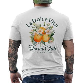 Italy La Dolce Vita Social Club Italian Summer Men's T-shirt Back Print - Thegiftio UK