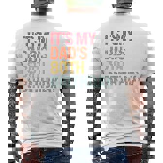 It's My King Dad's 80Th Birthday Omg Crown Calm Themed Tri-Blend Men's T-shirt Back Print | Mazezy