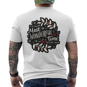 It's The Most Wonderful Time Of The Year Retro Christmas Men's T-shirt Back Print - Thegiftio UK