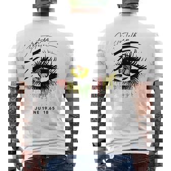 Junenth まつげ アフリカの目 美しい メンズTシャツ バックプリント - Kawaiitshirt