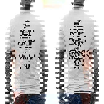 Keep Calm And Crock On Crockpot Slow Cooker Men's T-shirt Back Print | Mazezy