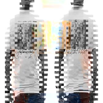 Ketchikan Alaska Travel Trip Brushstroke Souvenir Vacation Men's Back Print T-Shirt | Mazezy