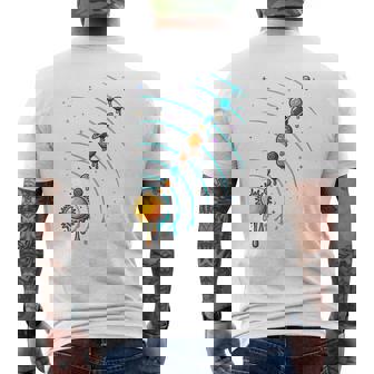 Kids Colorful Galaxy Drip Style Art For Boys And Young Space Fans Men's Back Print T-Shirt | Mazezy