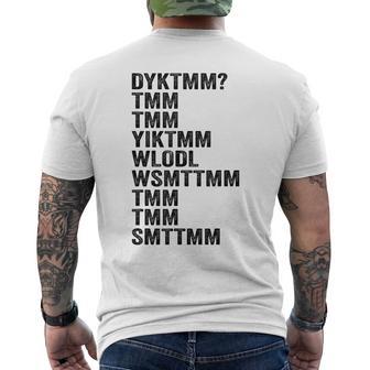 Do You Know The Muffin Man Dyktmm Quote Men's T-shirt Back Print - Thegiftio UK