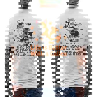 Laida Es Mejor Con Un Gato Calico Tricolor Camiseta Hombre Estampado Espalda - Regaloses