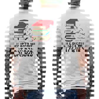 Laita È Meglio Con Gatti E Libri T-shirt da uomo con stampa posteriore - Novitaregali