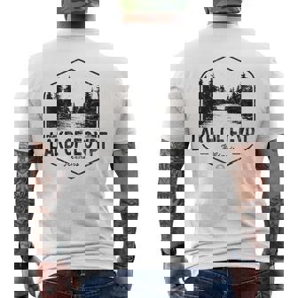 Lake Of Egypt Illinois Outdoors Vintage Men's Back Print T-Shirt | Mazezy