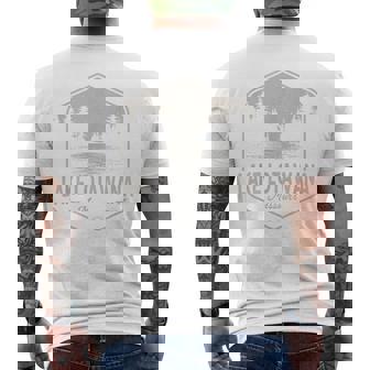 Lake Lotawana Missouri Outdoors Vintage Men's Back Print T-Shirt | Mazezy