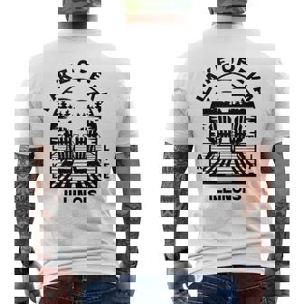 Lake Opeka Illinois Outdoors Vintage Tank Top Men's Back Print T-Shirt | Mazezy