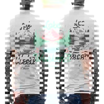 Lake Weekend Vacation Trip Chicago Illinois Men's Back Print T-Shirt | Mazezy