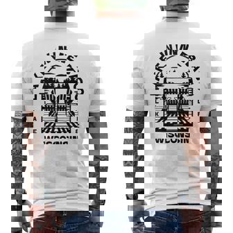 Lake Winnebago Missouri Outdoors Vintage Tank Top Men's Back Print T-Shirt | Mazezy