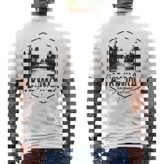 Lake Winola Pennsylvania Outdoors Vintage Tank Top Men's Back Print T-Shirt | Mazezy