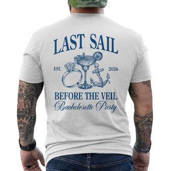 Last Sail Before The Veil 2026 Beach Bachelorette Drinking Men's T-shirt Back Print - Thegiftio