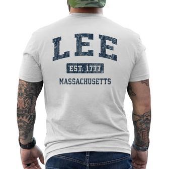 Lee Massachusetts Ma ビンテージスポーツデザイン ネイビー 長袖tシャツ メンズTシャツ バックプリント - Kawaiitshirt