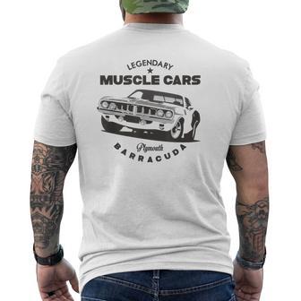 Legendary Muscle Car Barracuda Cuda Classic Vintage 1970S Men's T-shirt Back Print - Thegiftio UK