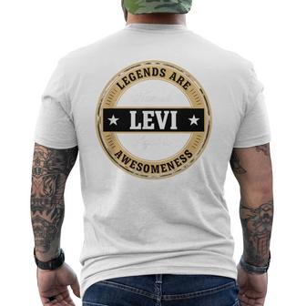 Legends Are Named Levi Aged To Awesomeness Men's T-shirt Back Print - Thegiftio UK
