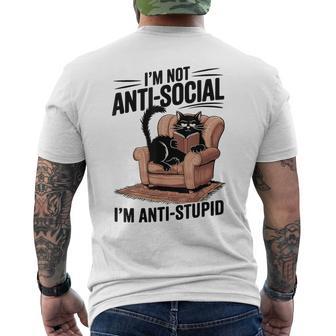 Libro De Lectura Antisocial Para Gatos Humorarcástico Introvertido Divertido Camiseta Hombre Estampado Espalda - Regaloses