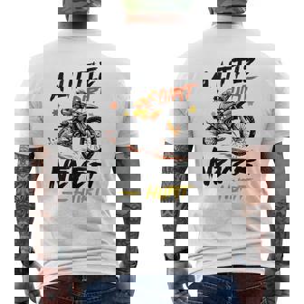 A Little Dirt Never Hurt Motorcross Dirt Bike Tank Top Men's Back Print T-Shirt | Mazezy