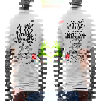 A Little Who Is Due Christmas Pregnancy Announcement Men's T-shirt Back Print | Mazezy