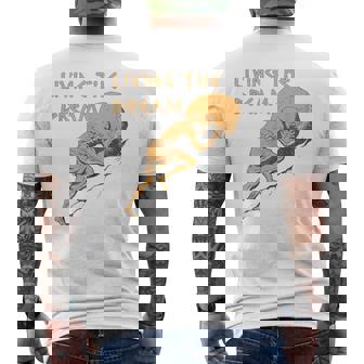 Living The Dream Sisyphus Greek Mythology Men's T-shirt Back Print | Mazezy