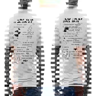 The Lord's Prayer Our Father Prayer God Bible Verse Clothing Men's T-shirt Back Print | Mazezy