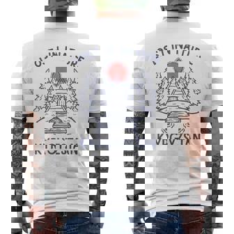 Lost In Nature Vacation Travel Kyrgyzstan Men's Back Print T-Shirt | Mazezy