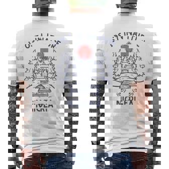 Lost In Nature Vacation Travel Nigeria Men's Back Print T-Shirt | Mazezy