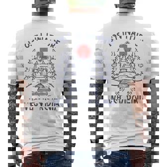 Lost In Nature Vacation Travel West Virginia Men's Back Print T-Shirt | Mazezy