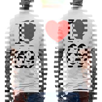 I Love 69 ファニーtシャツ メンズTシャツ バックプリント - Kawaiitshirt
