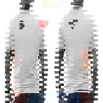 I Love My Aggie Red Heart Tri-Blend Men's T-shirt Back Print - Monsterry