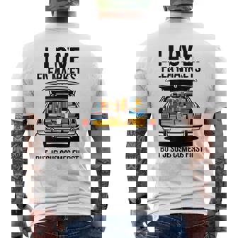 I Love Flea Markets But Jesus Comes Antiques Collecting Men's Back Print T-Shirt | Mazezy