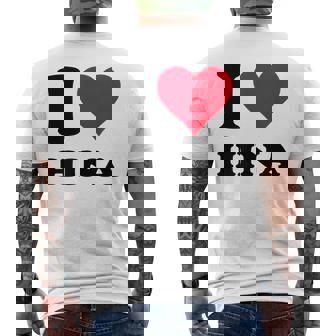 I Love Hina メンズTシャツ バックプリント - Kawaiitshirt