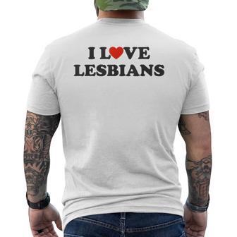 I Love Lesbians Apparel Red Heart Lesbians Men's T-shirt Back Print - Thegiftio UK