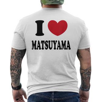 I Love Matsuyama アイ・ラブ松山 メンズTシャツ バックプリント - Kawaiitshirt