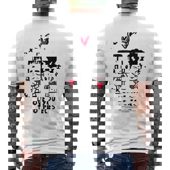 Love You To Pieces Monster Couple Gothic Valentine Horror Tank Top Men's Back Print T-Shirt | Mazezy