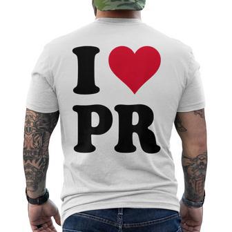 I Love Pr Men's T-shirt Back Print - Seseable