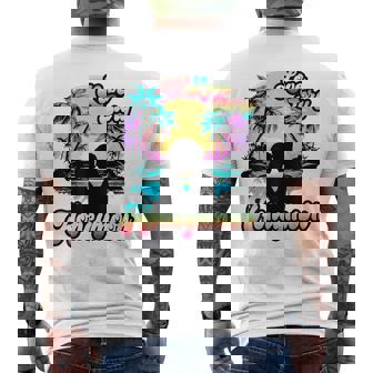 Love Story Honeymoon Beach Vacation Couple Vibes Men's Back Print T-Shirt | Mazezy