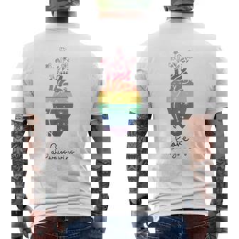 Love Wins Always Lgbt Lgbtq レインボープライド月間サポート メンズTシャツ バックプリント - Kawaiitshirt