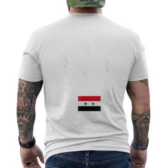 Made In Syria With Flag Men's Back Print T-Shirt | Mazezy