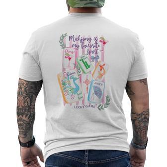 Mahjong Favorite Sport Mahjong Love Playing Chinese Game Men's T-shirt Back Print | Mazezy