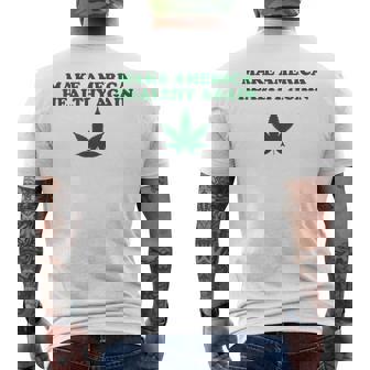 Marijuana MAHA Make America Healthy Again Men's Back Print T-Shirt - Monsterry