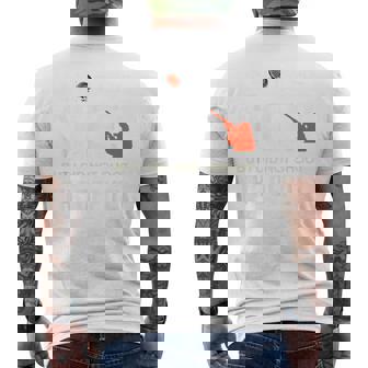 Marksmanship Clay Pigeon Shooting Skeet Practice Pun Humor Men's Back Print T-Shirt | Mazezy