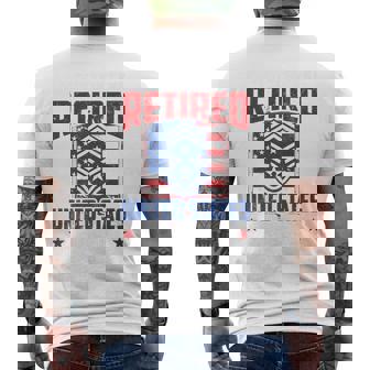 Master Sergeant Retired Air Force Military Retirement Father Premium Men's Back Print T-Shirt | Mazezy