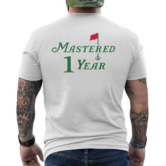 Mastered 1 Year Birthday Boys Golf 1St Birthday Men's T-shirt Back Print | Mazezy