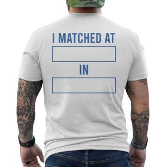 Match Day Residency 2026 Doctor I Matched Medical School Men's T-shirt Back Print - Thegiftio UK