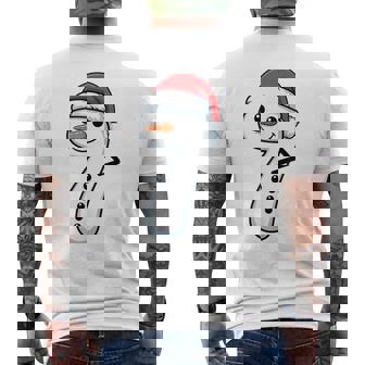 Matching 67 Snowman Couple Christmas Meme Number 7 Men's T-shirt Back Print - Thegiftio