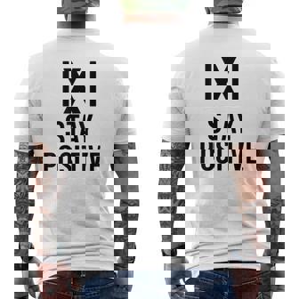 Math Joke Positive Humor Saying Stay Positive Absolute Men's Back Print T-Shirt | Mazezy