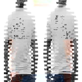 Maxwell 電磁気学・物理・科学の方程式 メンズTシャツ バックプリント - Kawaiitshirt