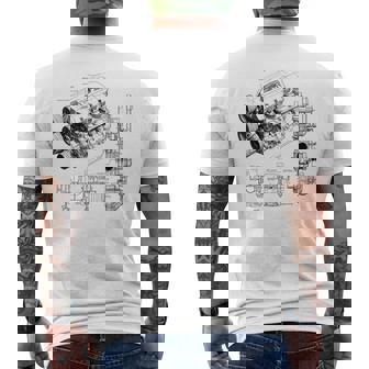 Mechanics Car Enthusiast Men Engine Pieces Cars Men's Back Print T-Shirt | Mazezy